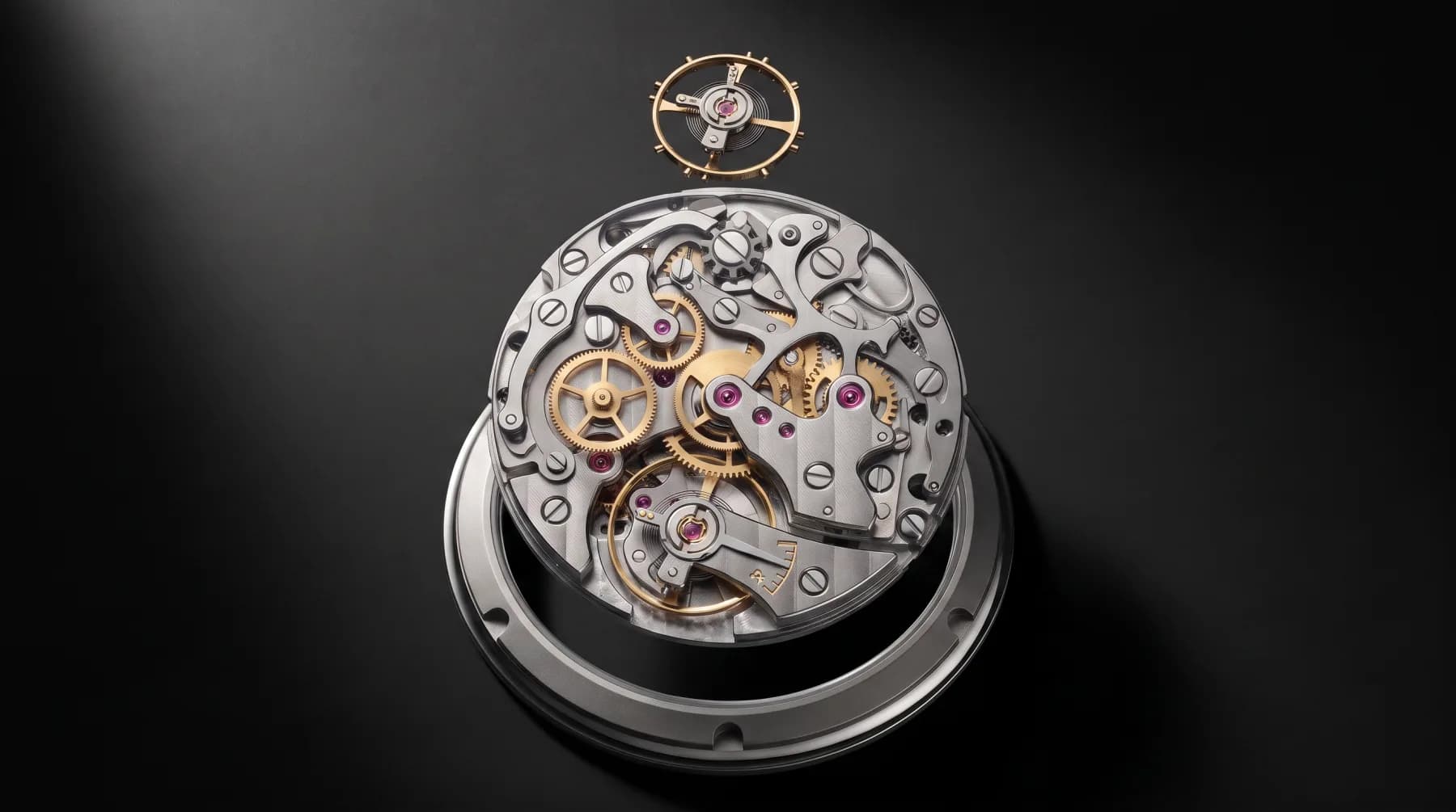 Caliber HL-01, fully cased, through the exhibition caseback